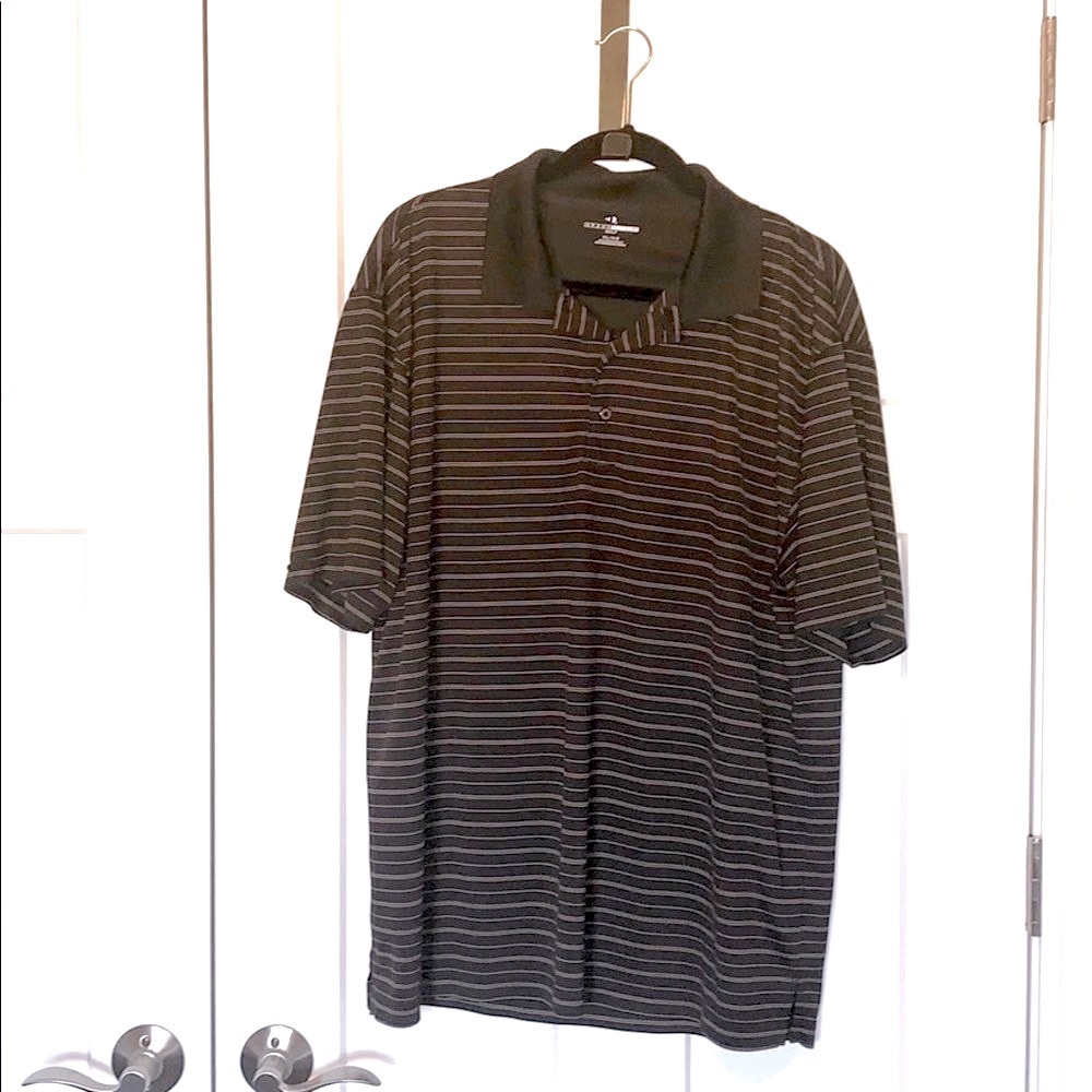 Black & White Striped Polo